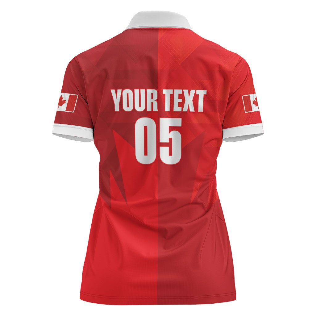 Custom Canada Football 2026 Women Polo Shirt Les Rouges Making History
