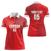 Custom Canada Football 2026 Women Polo Shirt Les Rouges Making History