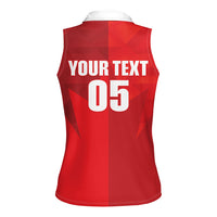 Custom Canada Football 2026 Women Sleeveless Polo Shirt Les Rouges Making History