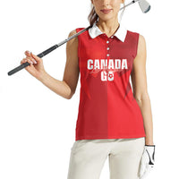 Custom Canada Football 2026 Women Sleeveless Polo Shirt Les Rouges Making History
