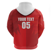Custom Canada Football 2026 Zip Hoodie Les Rouges Making History