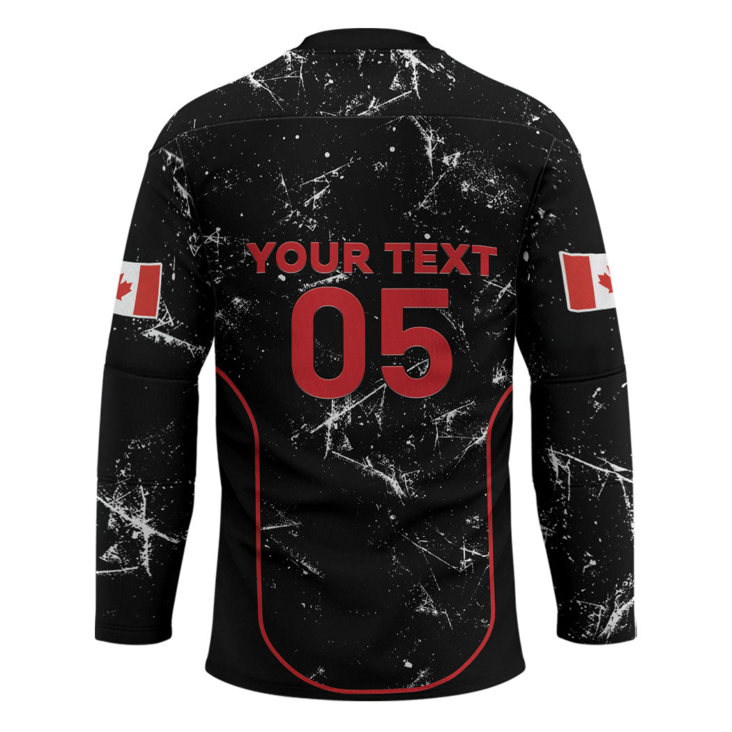 Custom Canada Football 2026 Hockey Jersey Go Les Rouges