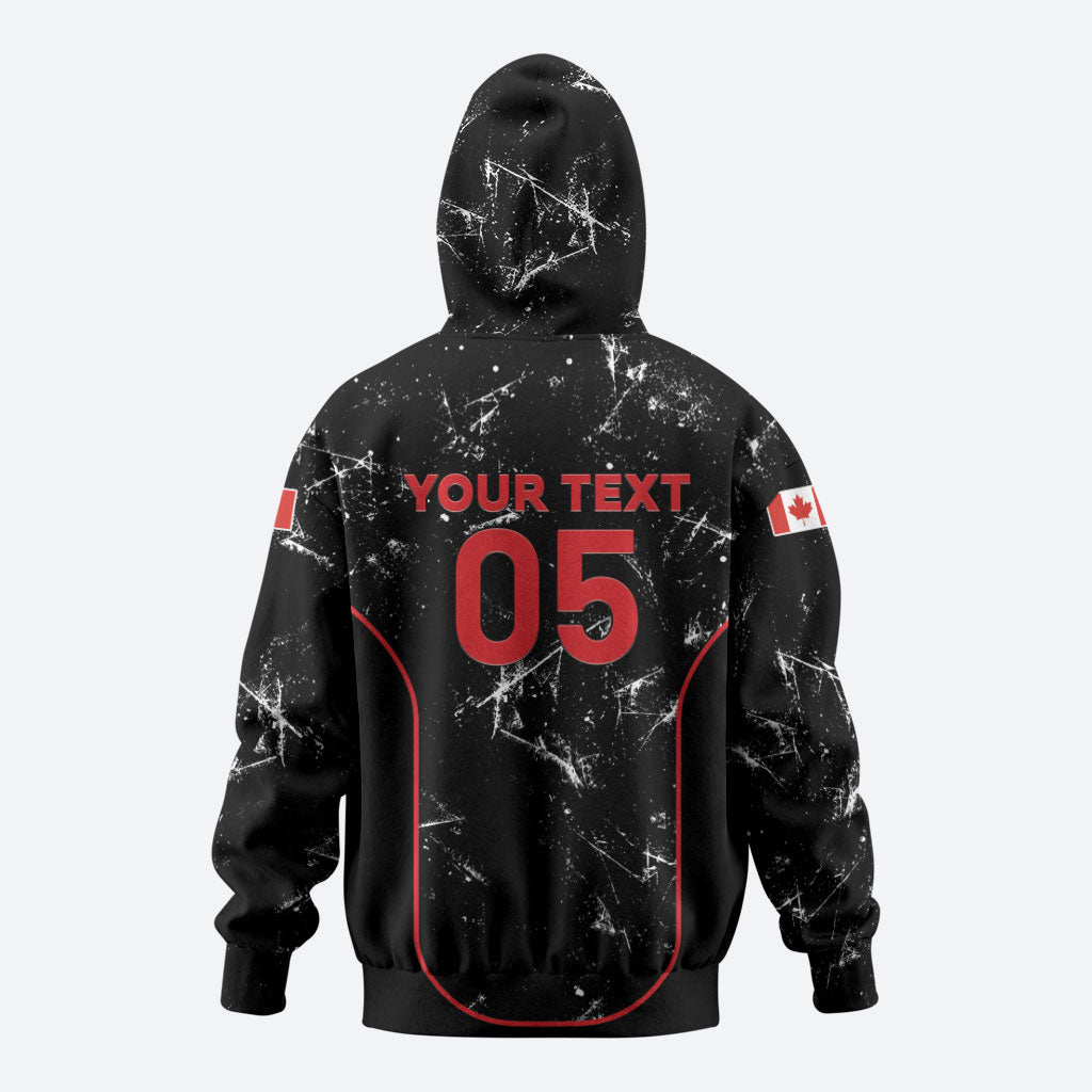 Custom Canada Football 2026 Hoodie Go Les Rouges