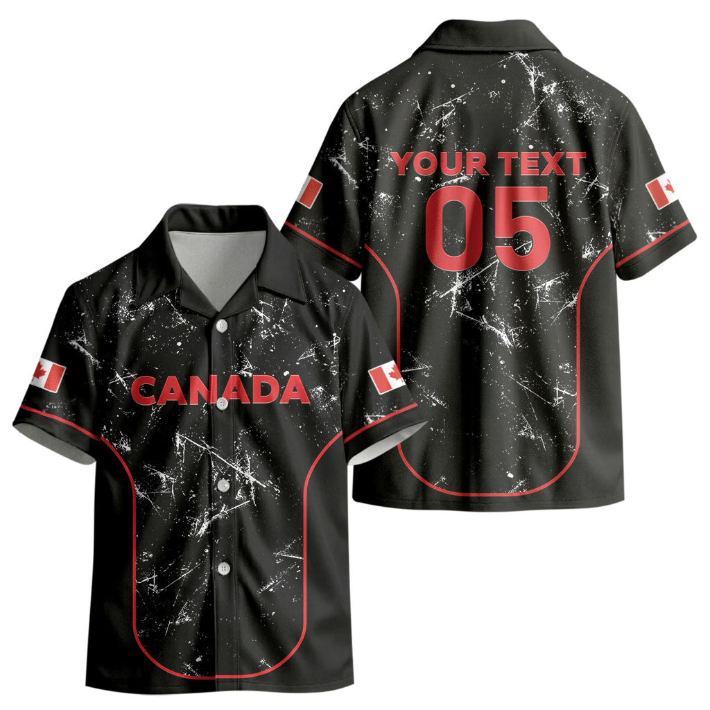 Custom Canada Football 2026 Kid Hawaiian Shirt Go Les Rouges LT05