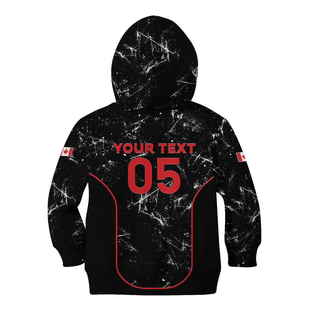 Custom Canada Football 2026 Kid Hoodie Go Les Rouges
