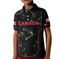 Custom Canada Football 2026 Kid Polo Shirt Go Les Rouges