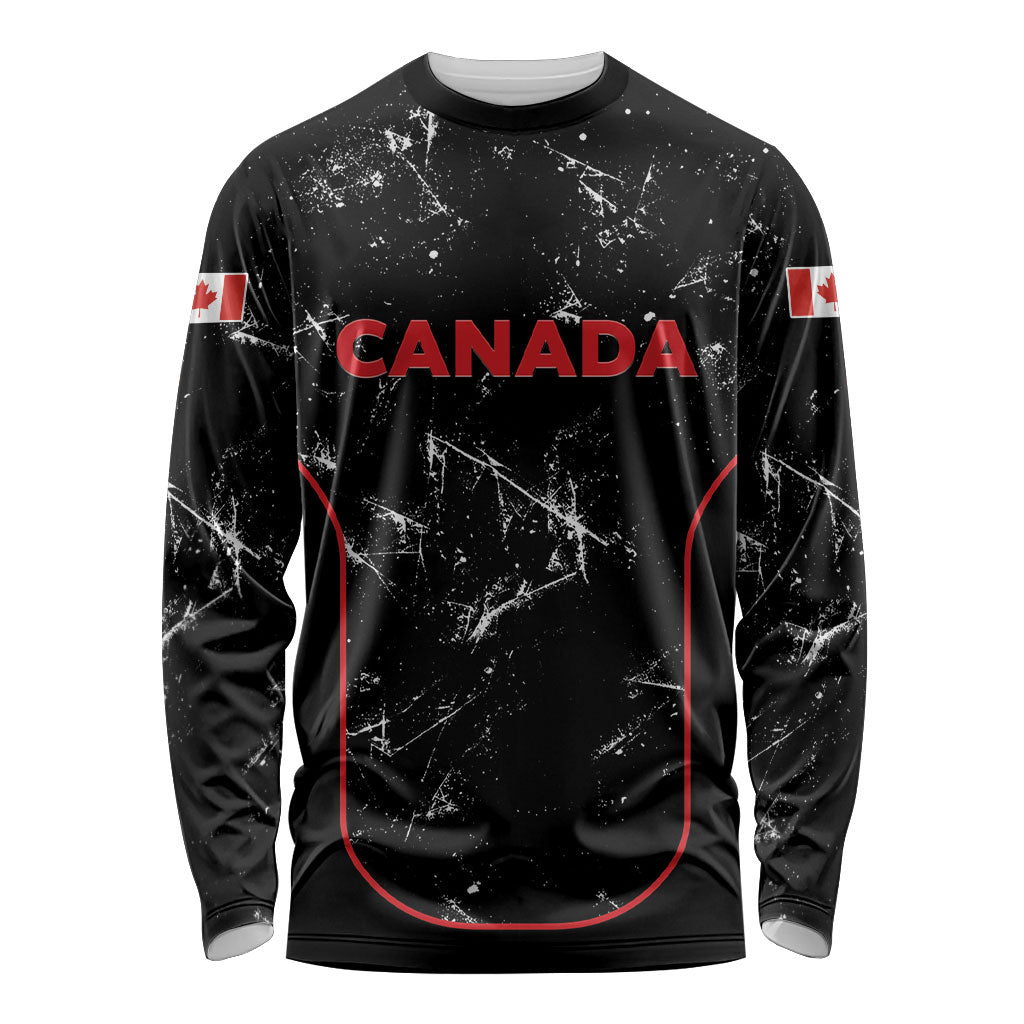 Custom Canada Football 2026 Long Sleeve Shirt Go Les Rouges