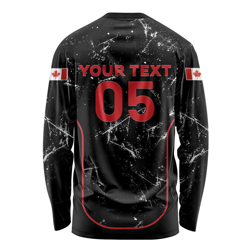 Custom Canada Football 2026 Long Sleeve Shirt Go Les Rouges