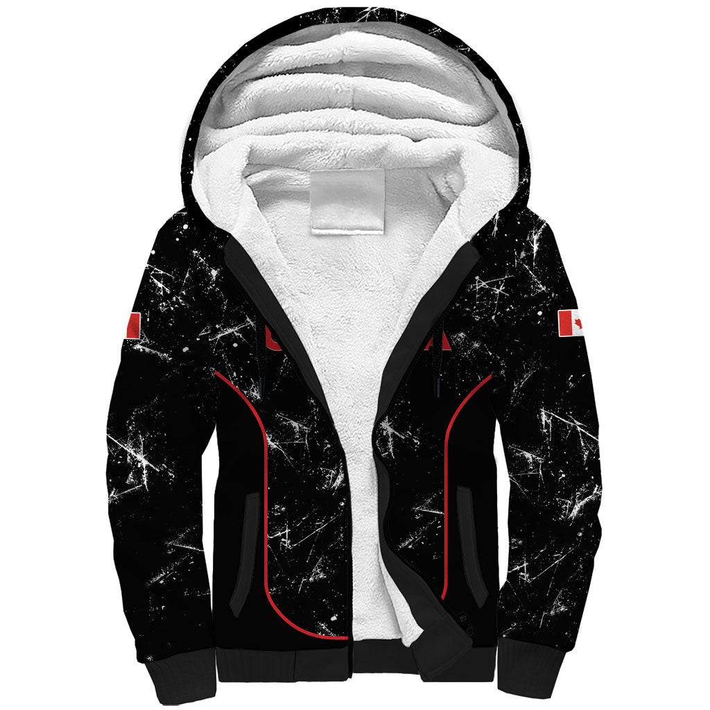 Custom Canada Football 2026 Sherpa Hoodie Go Les Rouges