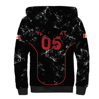 Custom Canada Football 2026 Sherpa Hoodie Go Les Rouges