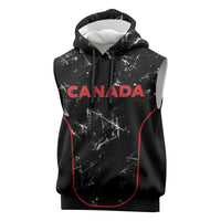 Custom Canada Football 2026 Sleeveless Hoodie Go Les Rouges