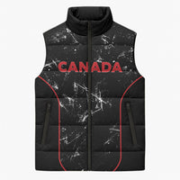 Custom Canada Football 2026 Sleeveless Puffer Jacket Go Les Rouges