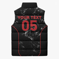 Custom Canada Football 2026 Sleeveless Puffer Jacket Go Les Rouges