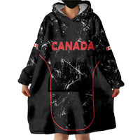 Custom Canada Football 2026 Wearable Blanket Hoodie Go Les Rouges