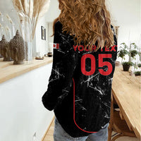 Custom Canada Football 2026 Women Casual Shirt Go Les Rouges