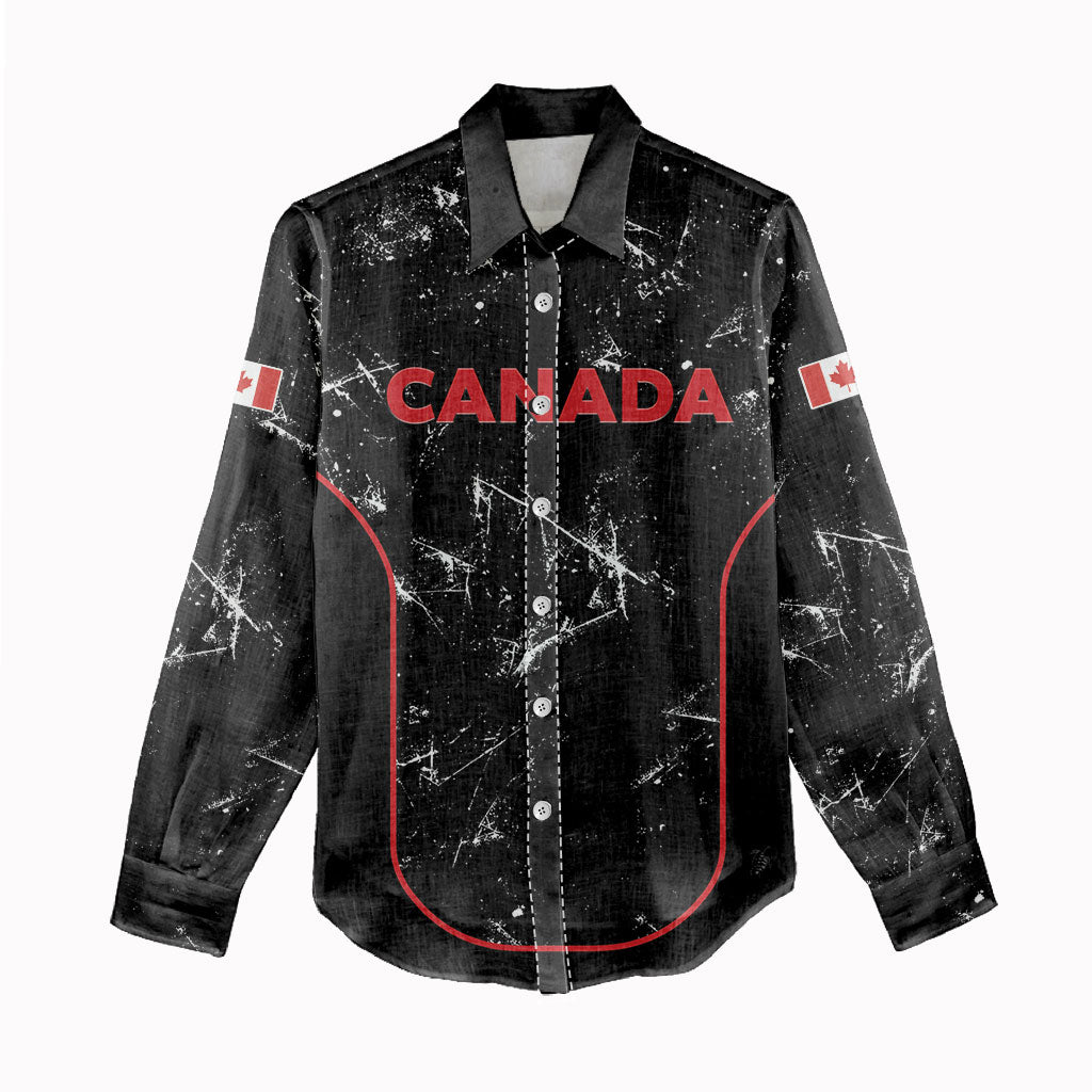 Custom Canada Football 2026 Women Casual Shirt Go Les Rouges