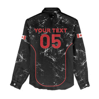 Custom Canada Football 2026 Women Casual Shirt Go Les Rouges