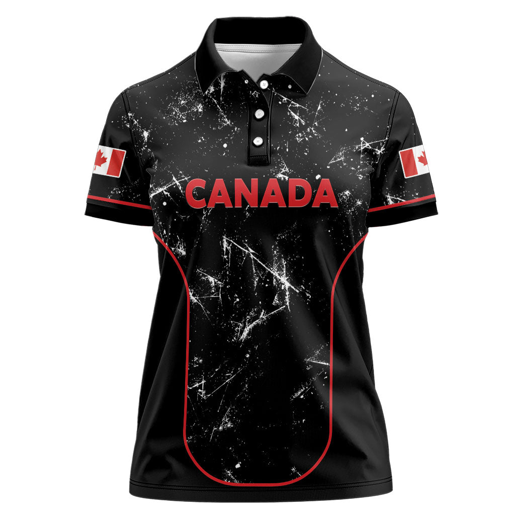 Custom Canada Football 2026 Women Polo Shirt Go Les Rouges