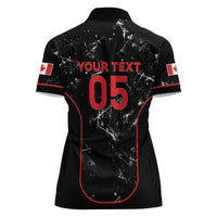 Custom Canada Football 2026 Women Polo Shirt Go Les Rouges