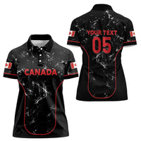Custom Canada Football 2026 Women Polo Shirt Go Les Rouges