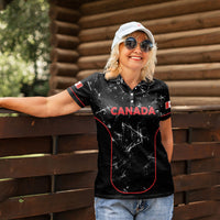 Custom Canada Football 2026 Women Polo Shirt Go Les Rouges