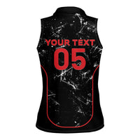 Custom Canada Football 2026 Women Sleeveless Polo Shirt Go Les Rouges