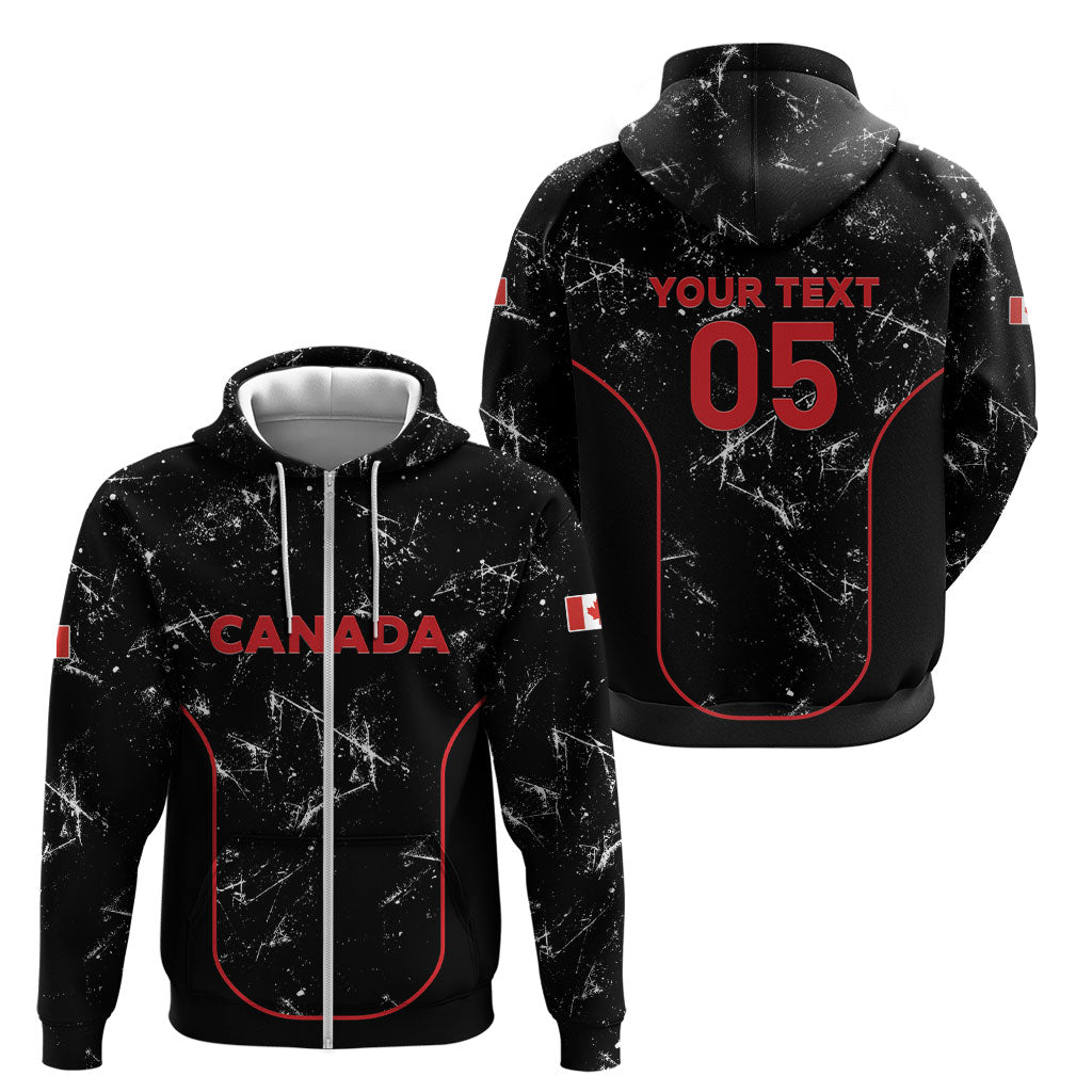 Custom Canada Football 2026 Zip Hoodie Go Les Rouges