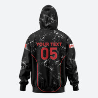 Custom Canada Football 2026 Zip Hoodie Go Les Rouges