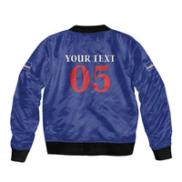 Custom Cape Verde Football Bomber Jacket Blue Sharks Still Undefeated