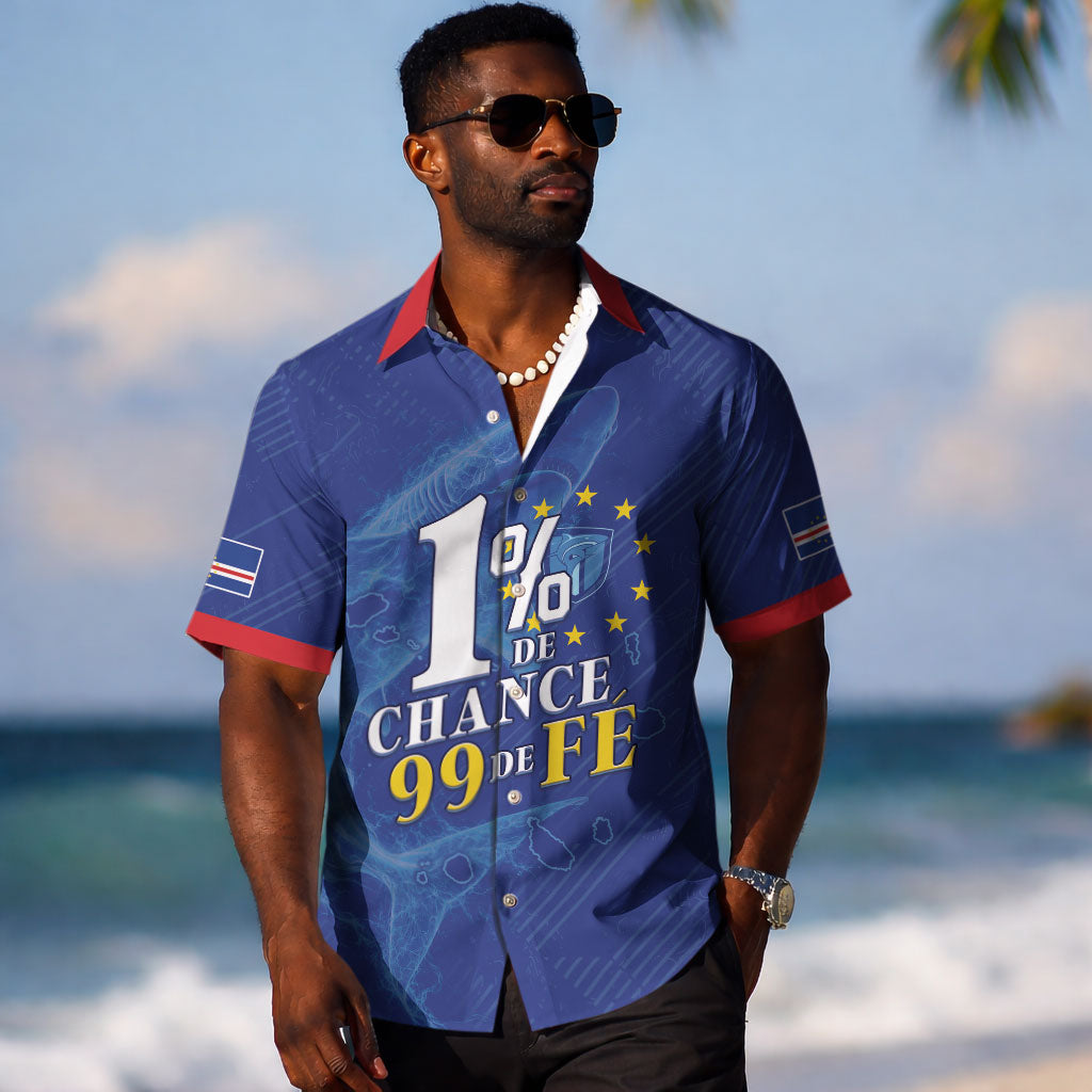 Custom Cape Verde Football Hawaiian Shirt Blue Sharks Still Undefeated LT05