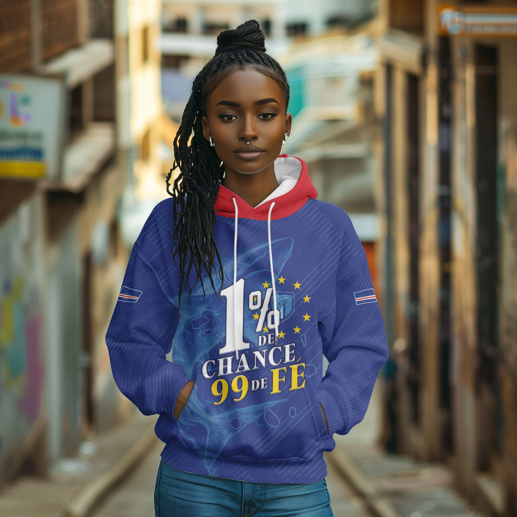 Custom Cape Verde Football Hoodie Blue Sharks Still Undefeated