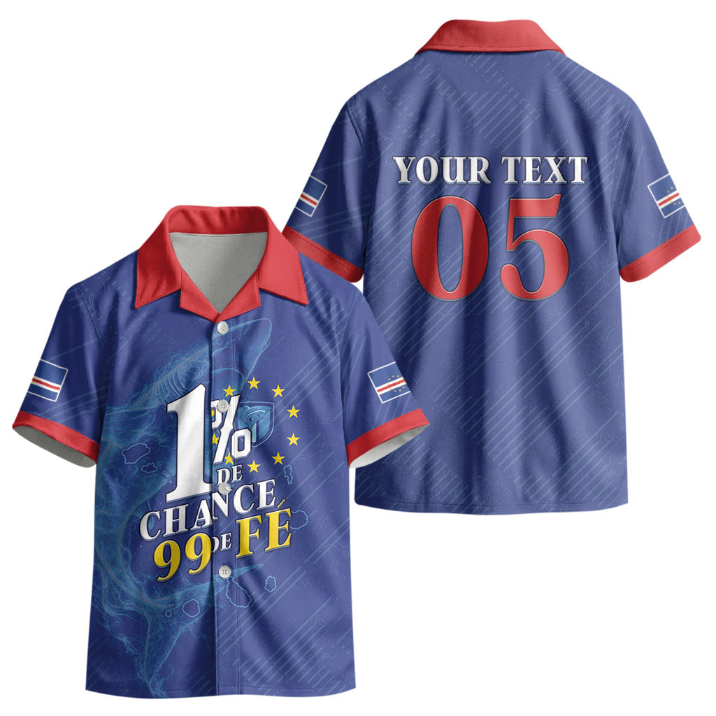 Custom Cape Verde Football Kid Hawaiian Shirt Blue Sharks Still Undefeated LT05