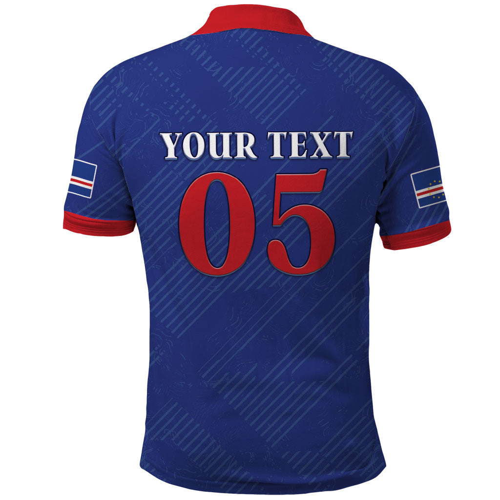 Custom Cape Verde Football Polo Shirt Blue Sharks Still Undefeated