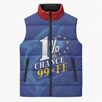 Custom Cape Verde Football Sleeveless Puffer Jacket Blue Sharks Still Undefeated