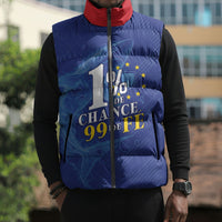 Custom Cape Verde Football Sleeveless Puffer Jacket Blue Sharks Still Undefeated