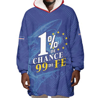 Custom Cape Verde Football Wearable Blanket Hoodie Blue Sharks Still Undefeated