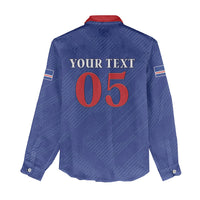 Custom Cape Verde Football Women Casual Shirt Blue Sharks Still Undefeated