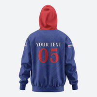 Custom Cape Verde Football Zip Hoodie Blue Sharks Still Undefeated