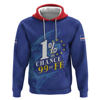 Custom Cape Verde Football Zip Hoodie Blue Sharks Still Undefeated