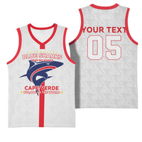 Custom Cabo Verde Basketball Jersey Blue Sharks Fear No Giants
