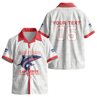 Custom Cabo Verde Kid Hawaiian Shirt Blue Sharks Fear No Giants LT05