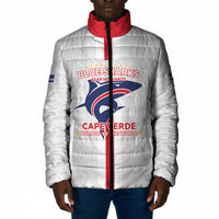 Custom Cabo Verde Padded Jacket Blue Sharks Fear No Giants