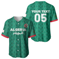 Custom Algeria Football 2026 Baseball Jersey Algerian Geometric Patterns