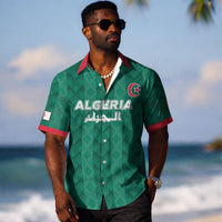 Custom Algeria Football 2026 Hawaiian Shirt Algerian Geometric Patterns LT05