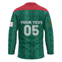 Custom Algeria Football 2026 Hockey Jersey Algerian Geometric Patterns