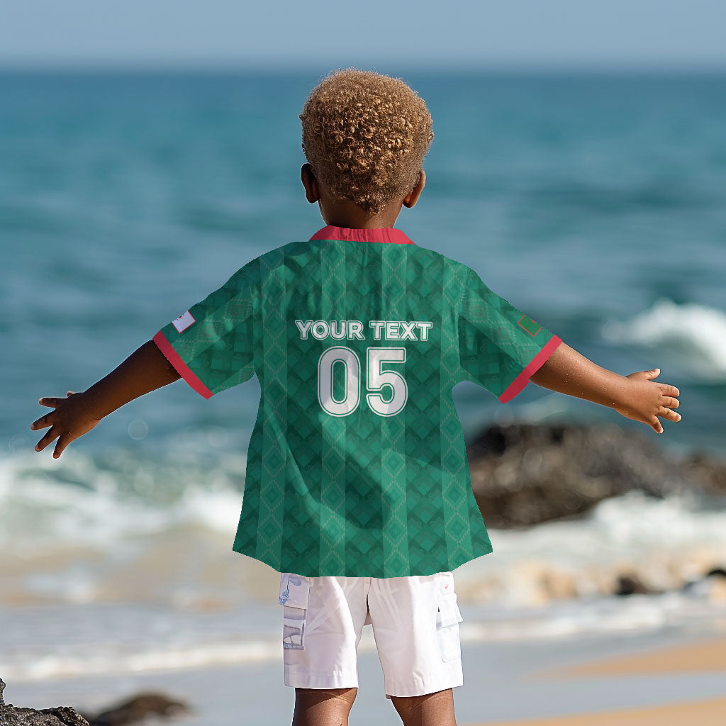 Custom Algeria Football 2026 Kid Hawaiian Shirt Algerian Geometric Patterns