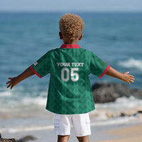 Custom Algeria Football 2026 Kid Hawaiian Shirt Algerian Geometric Patterns LT05