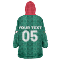 Custom Algeria Football 2026 Kid Wearable Blanket Hoodie Algerian Geometric Patterns