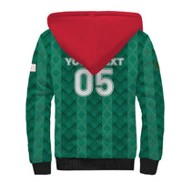 Custom Algeria Football 2026 Sherpa Hoodie Algerian Geometric Patterns