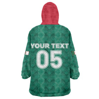 Custom Algeria Football 2026 Wearable Blanket Hoodie Algerian Geometric Patterns